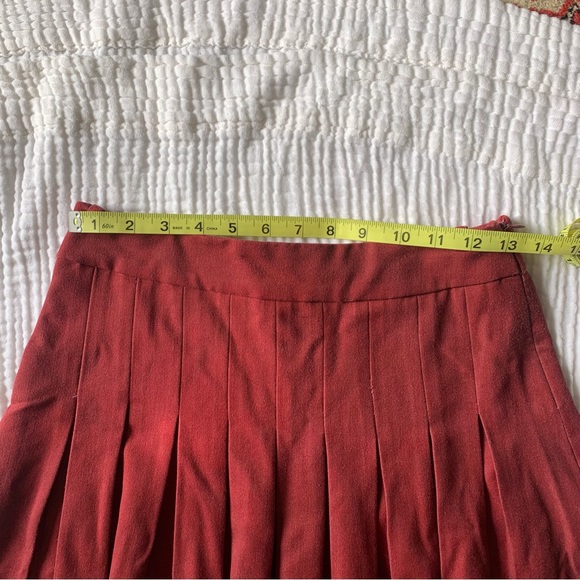 Minga London Womens Burgundy Pleated Tennis Skirt size 4 - Picture 8 of 9